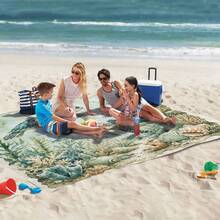 1pc Turtle Pattern Beach Mat, Extra Large Beach Mat, Lightweight And Durable. Perfect For Travel, Camping And Picnic. Adult Extra Large Size. Perfect For Beach And Outdoor Adventures - Style8 - View 5