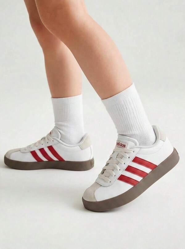 Adidas VL Court Kids' Baskets Rubber Outsole Lightweight Snug Fit Gym Commuting Training White IH3484