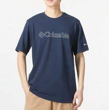 Columbia 男士戶外休閒透氣吸濕排汗快乾圓領T恤 - 寶藍色 - 查看 3