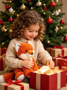 1 pièce Peluche renard rouge mignon assis de 20 cm/7,87 pouces, animal en peluche ultra doux et moelleux, adorable renard câlin, cadeau idéal pour anniversaire, Noël, Saint-Valentin, décoration charmante pour maison, canapé, chambre d'enfant pour enfants et adultes - Rouge orangé - Voir 2