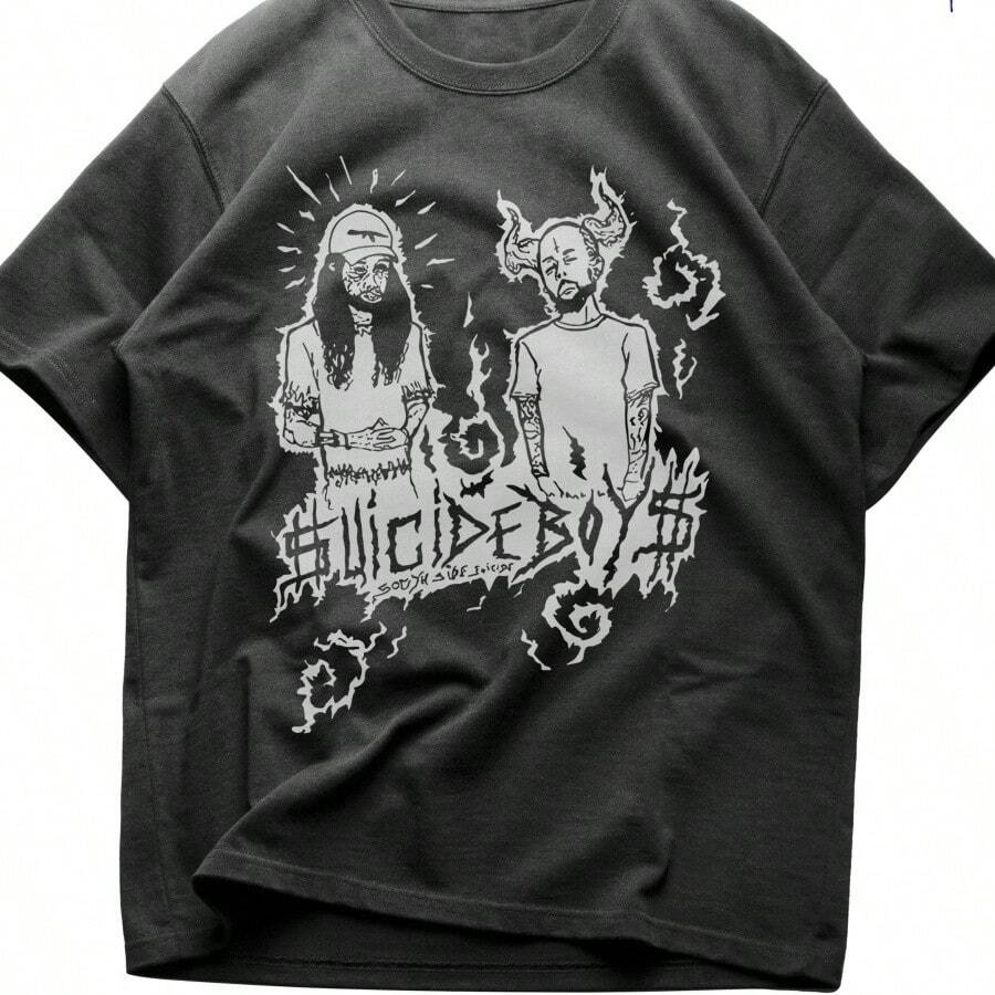 Sui Cideboys G59 Records Album Art T-Shirt Underground Hip Hop Apparel - Black - View 1