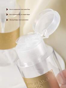 150/200/300ml Premium Japanese Gentle Nail Polish Remover Set, Complete Nail Salon Starter Kit, Large Capacity Bulk Bottle With Pump Bottle, Suitable For Home And Commercial Use, Portable Dispenser Bottle, Nail Polish Remover Cotton, Cuticle Pusher Included, Non-Damaging Fast Dissolving Gel Polish, Universal For Beginner Lash And Nail Artists - View 2