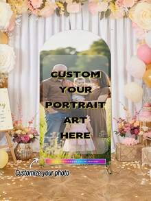 1pc Elastic Banner Arch Backdrop, Personalized Custom Multi-Size Arch Decor, Suitable For Dome Background Frame Custom Arch Backdrop Set, Create Festive Atmosphere, Multiple Sizes Available, Suitable For Birthday And Theme Parties - Multicolor - View 2