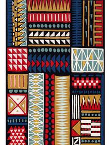 Digitally Printed Non-Slip Washable Runner And Area Rug Living Room Carpet, Modern Design | Modern, Scandinavian, Bohemian And Classic Styles | 100% Polyester - Blue - View 7