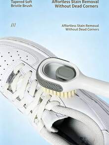 Convenient Shoe Cleaning Brush - Handheld With Refillable Cleaning Solution, Pressure Dispensing+Rubber Edge Brush Head Function, Suitable For Home Cleaning Scenarios Such As Suede Shoes, Leather Shoes, Cloth Shoes, Clothing, Bedding, Etc - A - View 6
