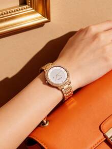 Seiko Women's Quartz Stone Watch Diamond Casual Simple Summer Watch Crystal Glass Dial - one-size - View 5