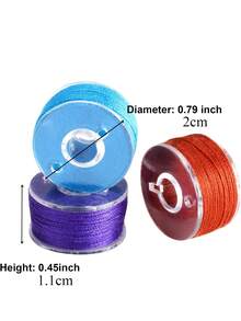 30/50/100pcs Pre-Wound Sewing Bobbin Thread, Size A 15 Class, Random 36 Colors Polyester Bobbin Thread, Suitable For Brother/Singer/Babylock/Janome Sewing Machines - Bobbin Thread - View 3