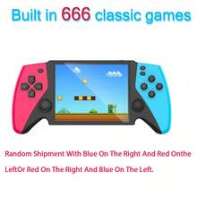 Konsol Game Genggam Retro dengan 600+ Game Klasik, Layar HD 3,8 Inci, Konsol Game Genggam Klasik Merah/Biru dengan Speaker, Pengontrol Nirkabel, Dapat Diisi Ulang, Terhubung ke TV, Hadiah Ulang Tahun dan Natal Terbaik - MultiWarna - View 15
