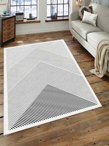 Digitally Printed Non-Slip Washable Runner And Area Rug Living Room Carpet, Modern Design | Modern, Scandinavian, Bohemian And Classic Styles | 100% Polyester - Grey - View 4