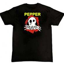 Pepper Band Graphic Print Mens Unisex T-Shirt - 黑色 - 查看 1