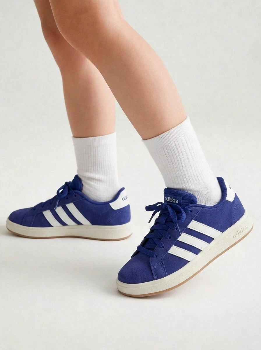 Adidas GRAND COURT 00s K - Semi Lucid Blue / Off White / Gum - View 1