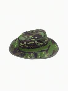 1 pièce Chapeau de pêcheur unisexe à large bord avec protection solaire camouflage et protège-cou, chapeau de randonnée, d'escalade et de pêche pour sorties quotidiennes, vacances et protection solaire - H - Voir 16