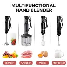Lalayuan 5-In-1 Kitchen Immersion Hand Blender, 400W Hand Mixer, 2 Speed Electric Handheld Mixer With Stainless Steel Blade, Multi-Purpose Portable Mixer For Soup Sauces Puree Juice Smoothies Minced Meat Ice Crushing Puree, Birthday Gift - US A Type Plug(110-127V) - View 2