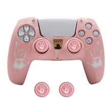 Funda protectora de silicona suave para mando de juego, pegatina de patrón de araña para panel táctil del mando, accesorios de tapa de joystick - Ver 18