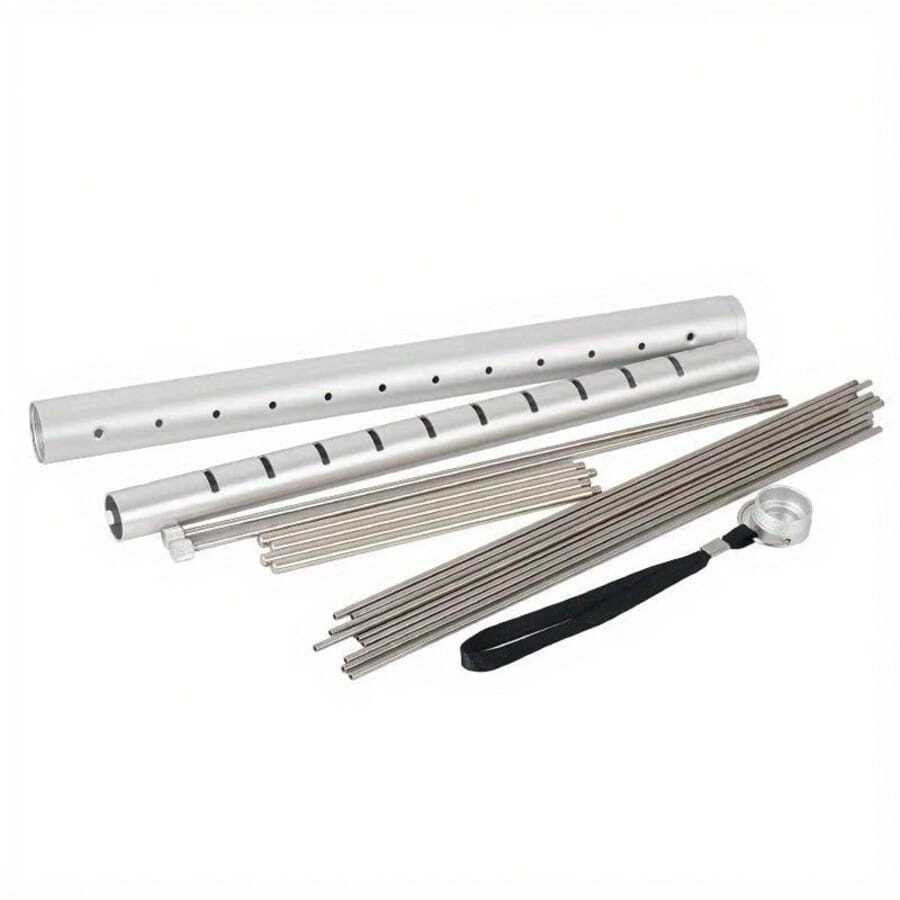 1 Set Portable Outdoor Stainless Steel Collapsible BBQ Grill, Lightweight Cooking Tool For Camping, Picnic, Hiking, Easily Unlock Open Fire Cooking Experience. Heat Resistant, Rust Resistant, Stable Load-Bearing, Can Directly Place Pots Or Ingredients, Compatible With Open Fire And Charcoal. - Multicolor - View 1
