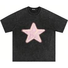 Camisas para Hombre Laixton, Camisetas Gráficas para Hombre, Camisetas Unisex de Algodón Vintage, Camiseta de Verano de Talla Grande, Ropa Urbana, Top Casual Estético - Negro - Ver 2