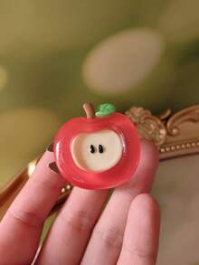 1PC/2PCS Apple Button Covers, Shirts Button Cover Clip On Button Covers Fashion Crystal Cufflinks Cover - Red - View 7
