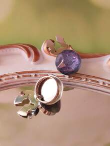 1pc/2pcs Elegant Geometric Button Cover, Shirt Button Cover Clip-On Button Cover Fashion Crystal Cufflink Cover - Royal Blue - View 5