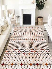 Digitally Printed Non-Slip Washable Runner And Area Rug Living Room Carpet, Modern Design | Modern, Scandinavian, Bohemian And Classic Styles | 100% Polyester - Multicolor - View 3