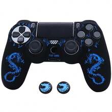 Dual Dragons Controller Skin Cover For Playstation 4 Controller, RALAN 1 Controller Protector Case+2 Customised Thumb Grips Caps - View 9