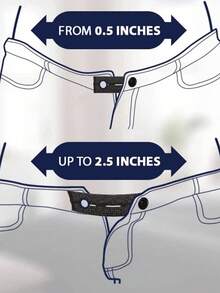 2pcs/1pc Belt Extender Buckle, Elastic Adjustable Pants Extender Buckle, Maternity Pants Elastic Button - Extension Buckle - View 5
