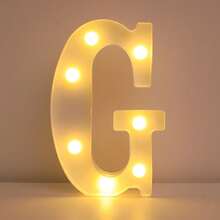 16cm 家居裝飾白色發光 A-Z LED 字母燈,電池供電,臥室裝飾字母夜燈,婚禮裝飾,生日派對裝飾,女孩房/兒童房裝飾字母燈,節日居家酒吧裝飾字母燈,字母燈 - 21cm白色 - 查看 24