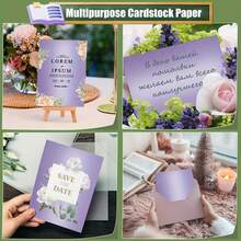 20 Sheets Of Double-Sided Pearlescent Cardboard 250gsm Heavyweight Craft Printing Paper, Used To Make Cards, Greeting Cards, Office Printing, Scrapbooks, Invitations - A4 - View 6
