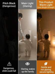 Luz de pared LED recargable con sensor de movimiento – Luz nocturna inalámbrica de encendido/apagado automático para cocina, dormitorio y baño - Blanco - Ver 5