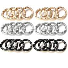 12/18/24 pièces Boucles de ressort rondes, Porte-clés DIY, Boucle de chaîne en forme de O, Matériau en alliage de zinc premium, Accessoires d'artisanat en métal durable à dégagement rapide, Convient pour les breloques de sac, les boucles d'escalade en extérieur, les porte-clés, les portefeuilles et les fermoirs multifonctionnels, Facile à ouvrir et à fermer, et anti-perte, Surface lisse - Multicolore - Voir 9