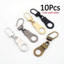 4/5/10pcs Small Hole Zipper Puller Instant Zipper Repair Kit, Universal Zipper Slider Head Replacement Accessories For Bags, Down Jackets, Purses, Clothes, Shoes - Multicolor - View 24