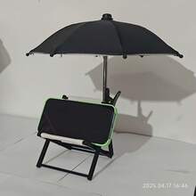 Outdoor Phone Umbrella | Planter Umbrella - Adjustable Height, Mini Umbrella With Clips For Easy Installation - A - View 3