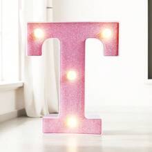 16cm 家居裝飾白色發光 A-Z LED 字母燈,電池供電,臥室裝飾字母夜燈,婚禮裝飾,生日派對裝飾,女孩房/兒童房裝飾字母燈,節日居家酒吧裝飾字母燈,字母燈 - 粉色 - 查看 30