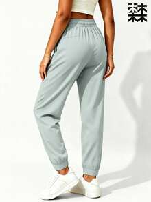 mulinsen Women's Versatile Casual Jogger Pants, Suitable For Lounging And Workout - Green - View 1