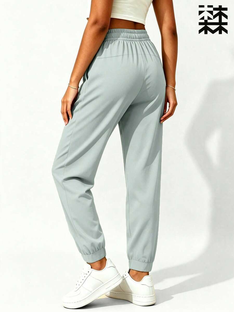 mulinsen Women's Versatile Casual Jogger Pants, Suitable For Lounging And Workout - Green - View 1