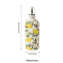 1/2pcs 14.5oz Rustic Ceramic Olive Oil Dispenser Bottle, Kitchen Olive Oil Container With Stainless Steel Spout, Ceramic Oil Bottle With Handle, Anti-Drip Cooking Oil Bottle - View 3