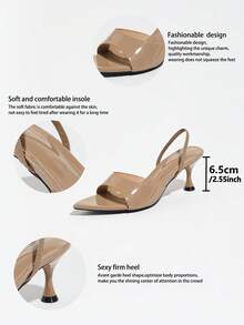 Women's High Heel Sandals, Vacation - Khaki - View 8