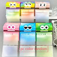 105 Hojas de Notas Adhesivas Transparentes Color Perla, Lindas Multicolor con Caja de Almacenamiento, Suministros de Oficina y Estudio, Regreso a Clases, Organización de Escritorio, Regalo (Color y Estilo Aleatorios) - Multicolor - Ver 13