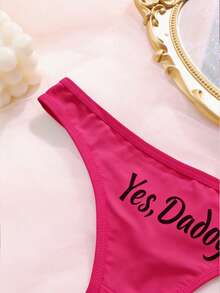 Sexy Funny Crotchless Panties For Women - Hot Pink - View 4