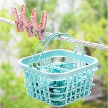 1/3/5/15/25/30pcs Clothes Clips With Storage Basket (Please Confirm Size Before Purchase), Waterproof, Strong Grip, Very Practical, Suitable For Drying Various Clothes, Decorating Photos, Celebrity Stickers, Etc. 30pcs Small Windproof Plastic Clothes Clips, Suitable For Underwear And Socks Multi-Functional Storage Basket. - Multicolor - View 3