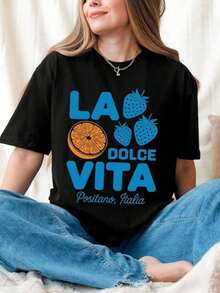 Women T-Shirts - 黑色 - 查看 1