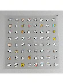 SNOOPY 1套/100張可愛史努比卡通貼紙系列設計，適合Ins DIY裝飾，透明防水貼紙，適用於學生鉛筆盒、計畫本、手機殼和筆記型電腦 - 彩色 - 查看 6