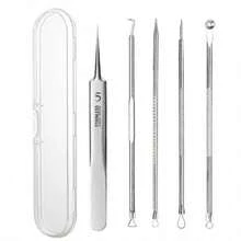 7pcs Extractor Kit | Stainless Steel Pore Cleaning Tools For All Skin Types - Includes Portable Case - Unscented Facial Care Tools - Pore Cleaning Tools - View 8