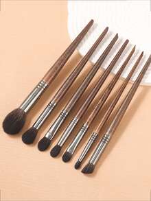 7pcs Makeup Brush T Goat HairMakeup Brush - Brown - View 5