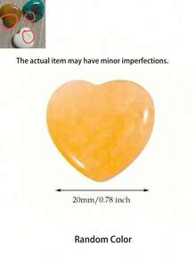 20/10/1pc Random Polished Heart-Shaped Palm Stone, Natural Pocket Stone, Charming Heart-Shaped Crystal, Multicolor Mini Heart-Shaped Crystal, Perfect Gift, DIY Jewelry Decoration, Valentine's Day Gift, Graduation Gift - Multicolor - View 7