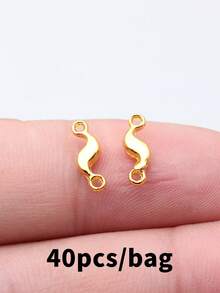 40個 11x3mm 扭轉水滴形連接扣吊飾 DIY手鍊製作項鍊製作珠寶製作手工藝配件 - 扭曲水滴連接件 - 查看 5