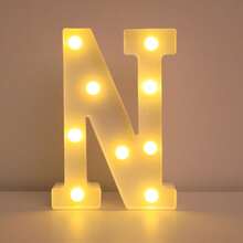 16cm 家居裝飾白色發光 A-Z LED 字母燈,電池供電,臥室裝飾字母夜燈,婚禮裝飾,生日派對裝飾,女孩房/兒童房裝飾字母燈,節日居家酒吧裝飾字母燈,字母燈 - 21cm白色 - 查看 39
