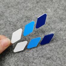 (2pcs) Model Compatible Three-Color Reflective Stickers, White/Light Blue/Dark Blue, B-Pillar Anti-Scratch Film, Easy To Apply, Suitable For Any Model - 2pcs - View 8