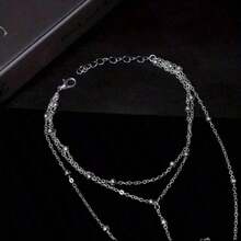 1pc Exotic Vintage Sexy Multi-Layer Tassel Women's Metal Chain Ankle Chain Foot Chain Toe Chain - 1 Mitten Anklet - View 8