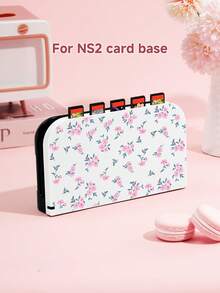 1pc Minimalist Elegant Gentle Style Pink Floral Pattern Switch2 (2025)/Switch NS/Switch OLED Compatible Game Console Accessory Set, Game Console Protective Case/Storage Bag/Dock Shell, TPU Soft Shell, Beautiful And Practical, Portable Stand, Portable Travel, Anti-Drop Anti-Scratch, Anti-Fouling, Fashion Romantic Gift - Multicolor - View 11