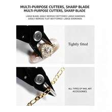 1pc Nail Scissors With Water Drop & Gemstone Decor, Nail Remover, Nail Clipper, Manicure Tools, Nail Drill Remover, Multi-Functional Comfortable Handle, Women Manicure Tools - Multicolor - View 4